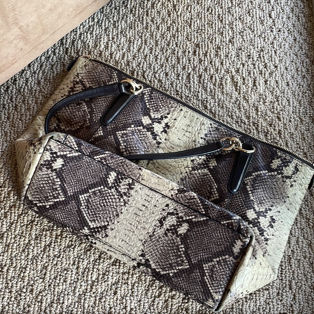 Coach Ava Python Leather Tote - Picture 6 of 9